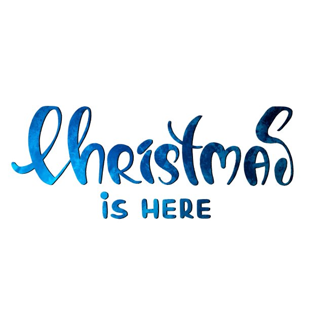 圣诞节在这里是手写的引用插图在白色的背景。图片下载
