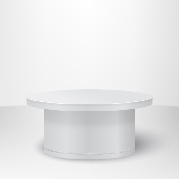 圆形白色的讲台图片下载