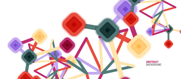 抽象的正方形网点连接方式图片下载