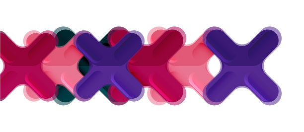 光滑的多色塑料风格交叉图片下载