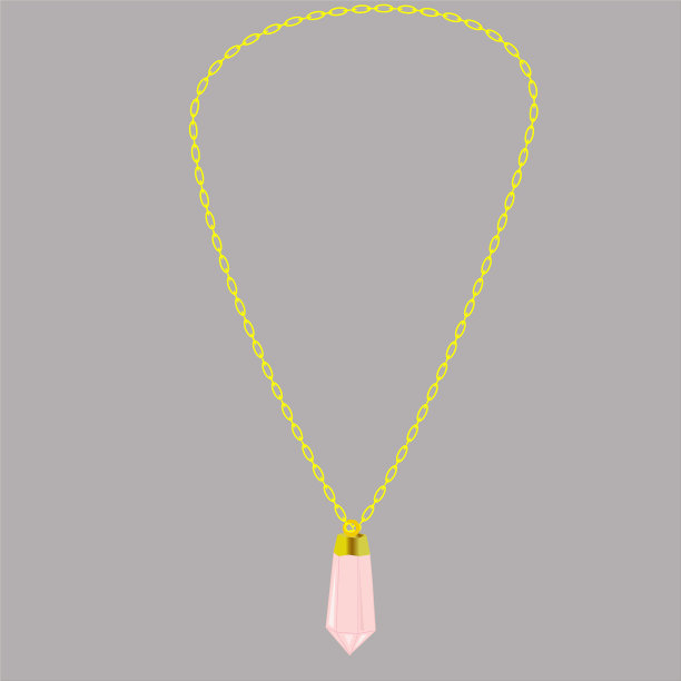 玫瑰石英水晶项链图片下载