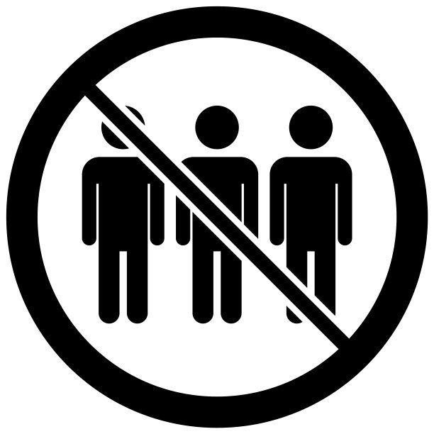 限制会议剪影风格图标图片下载