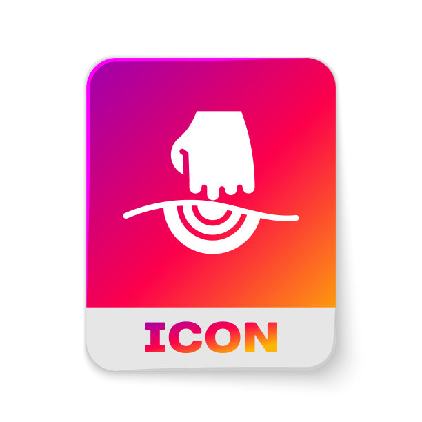 白色按摩图标孤立在白色背景图片下载