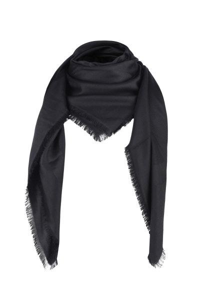 空白的黑色围巾和头巾模型图片下载