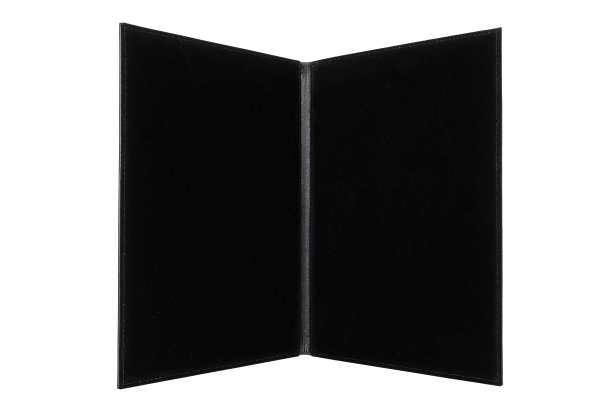 皮革开放的文件夹上的文件在白色的背景图片下载