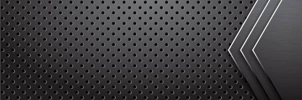 黑色金属旗帜与不同的纹理图片下载