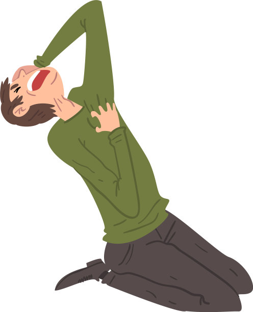 惊慌失措的年轻人坐在地板上图片下载