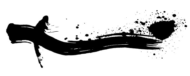 鳗鱼。墨水毛笔画。图片下载