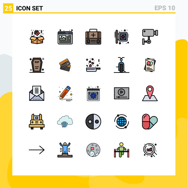 现代设置25填充线平面颜色图片下载