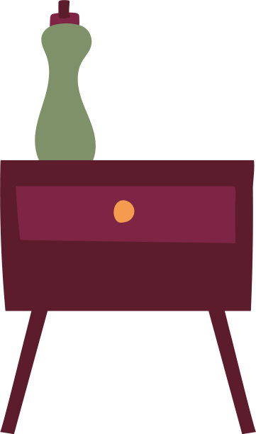 孤立的家庭桌子与水瓶图片下载