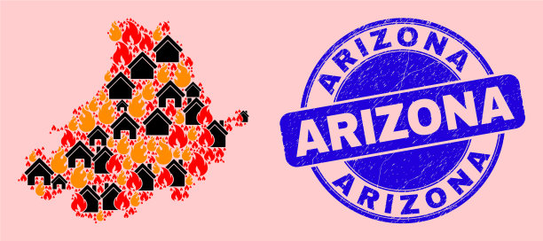 阿维拉省地图马赛克火焰和建筑物图片下载