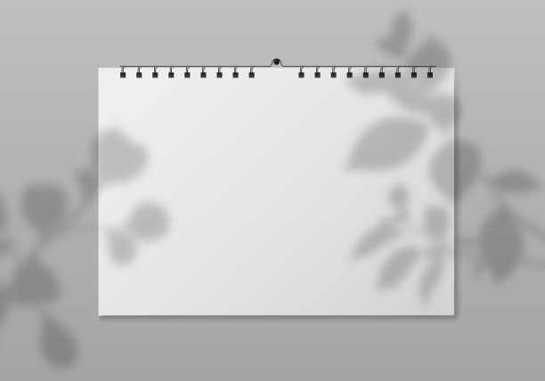 空白的墙壁日历空计划正面视图图片下载