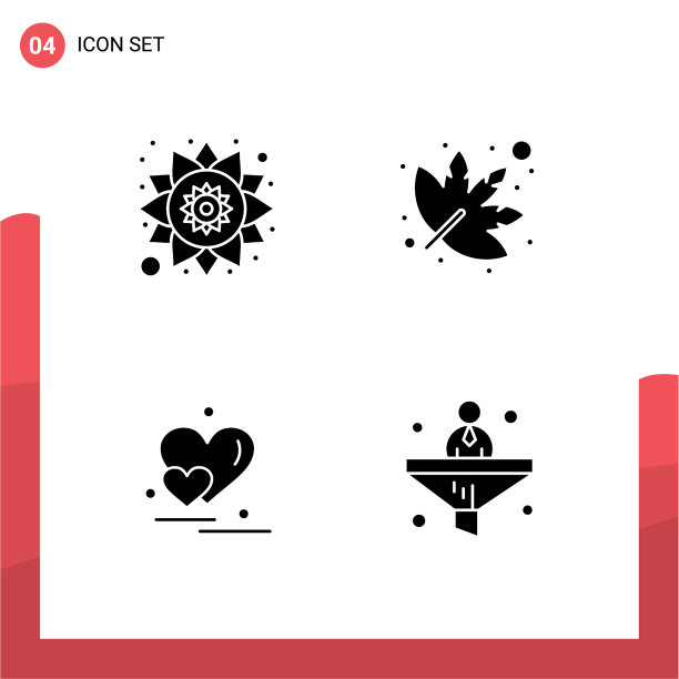 用户界面包4个基本立体字形图片下载