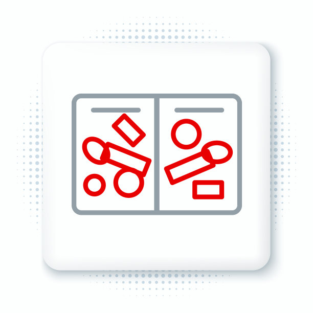 行护照页与签证印章图标隔离图片下载