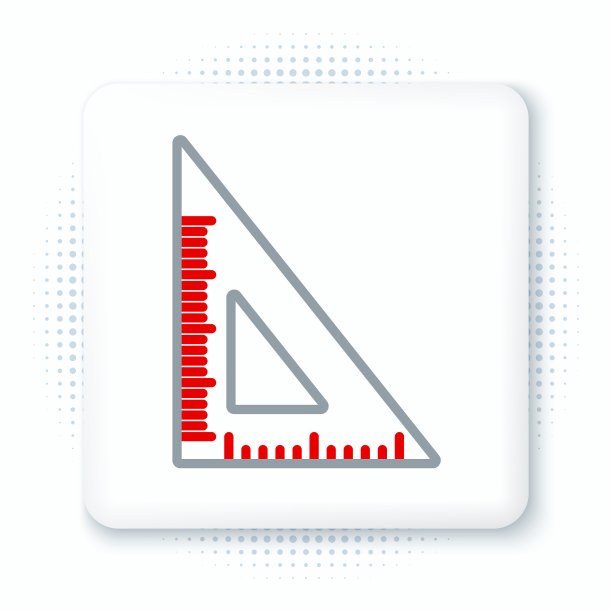 直线三角形标尺图标隔离在白色上图片下载