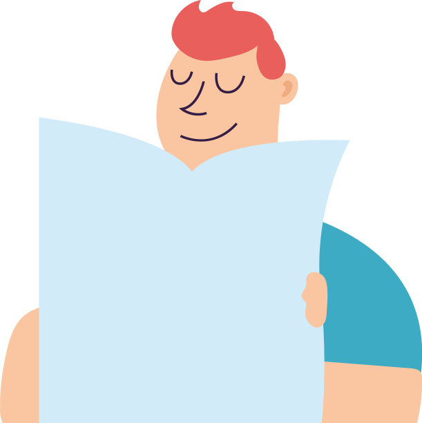 孤立的头像人与报纸设计图片下载