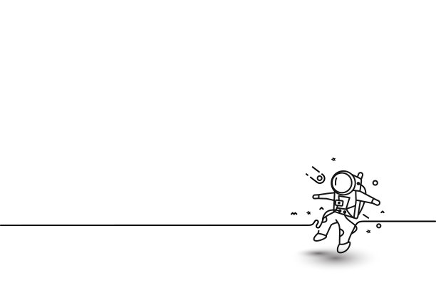 宇航员坠落在一幅太空平线画中图片下载