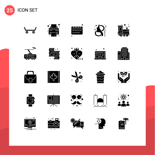 股票图标包25行符号和符号图片下载