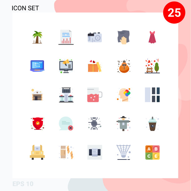 设置25商业单位颜色的女孩包图片下载