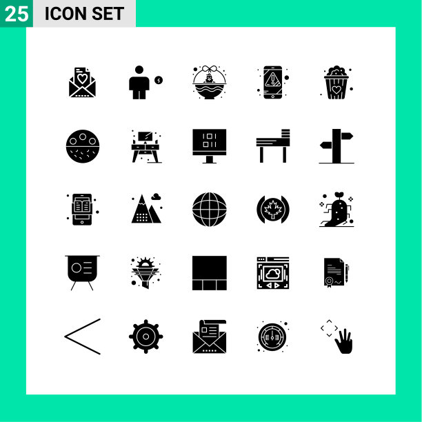 股票图标包25行符号和符号图片下载