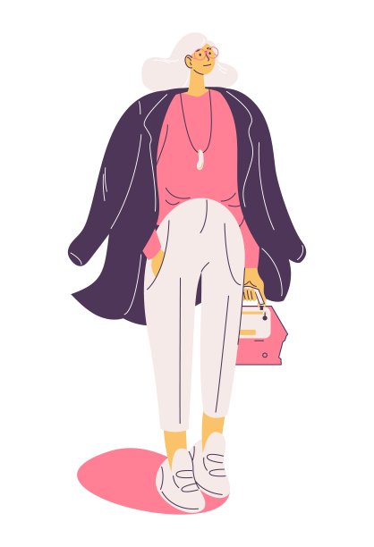 女人穿着休闲的秋装，肩膀上披着外套，孤立在白色上。图片下载