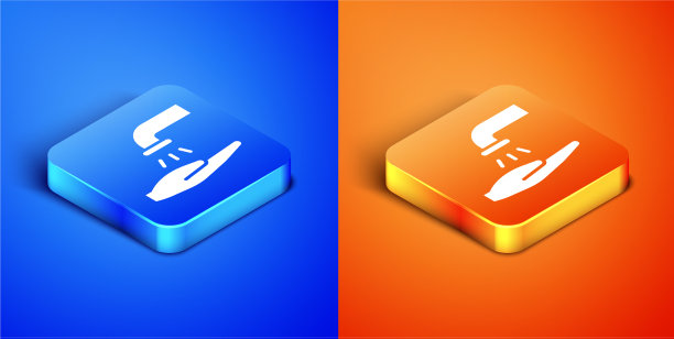 等距洗手用肥皂图标隔离图片下载