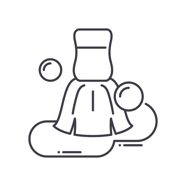 颈刷概念图标，线性孤立的插图，细线矢量，网页设计标志，轮廓概念符号与可编辑的白色背景笔触。图片下载