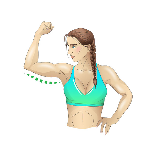 一个女人的插图，女孩与紧的身体图片下载