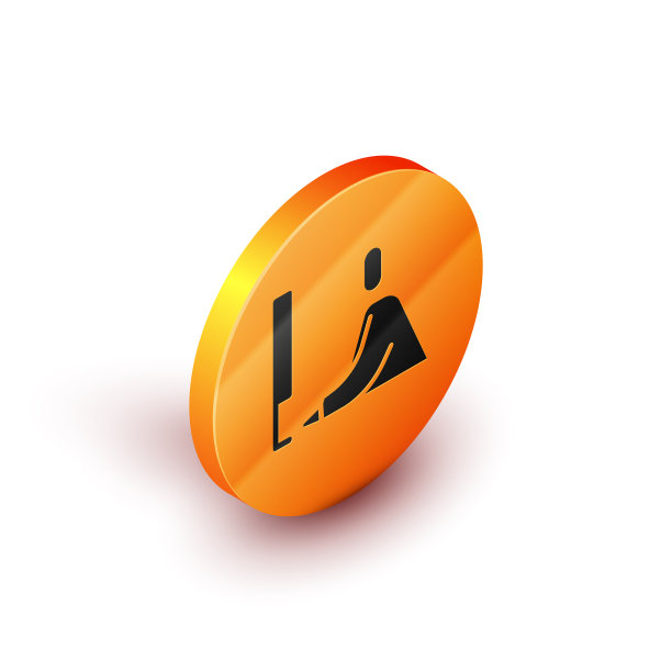 等距学生工作在笔记本电脑图标孤立图片下载