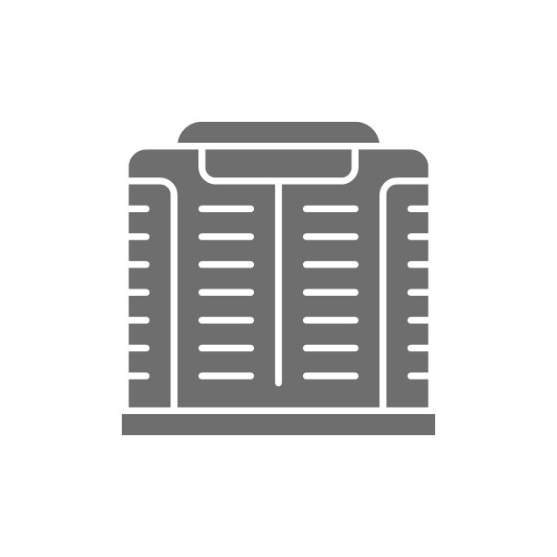 灰色排气通风图标矢量素材：白色背景图片下载