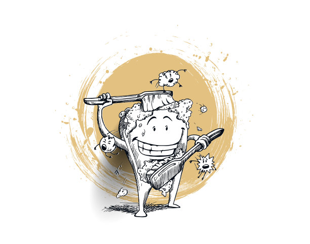 用牙刷清洁牙齿图片下载