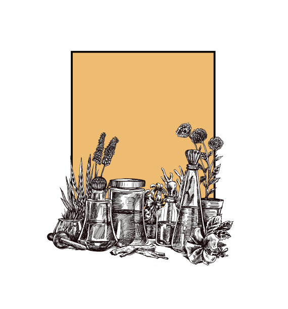 天然有机植物学和科学玻璃器皿图片下载