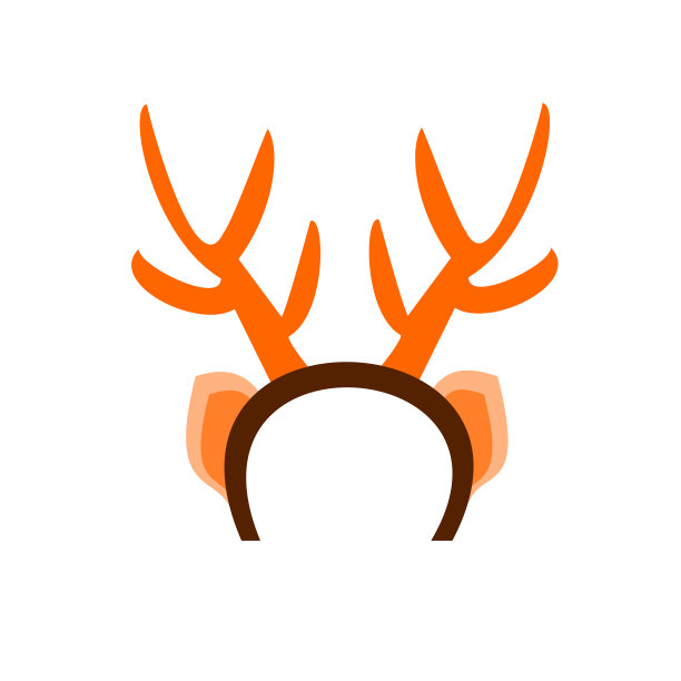 圣诞鹿角孤立在白色的背景图片下载