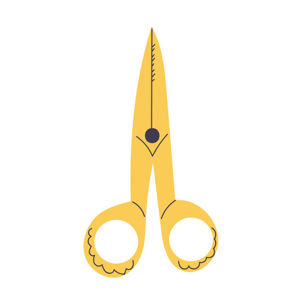 手绘美甲剪。平坦的插图。图片下载