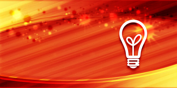 灯泡图标特殊的夏季阳光橙色横幅背景明亮的插图图片下载