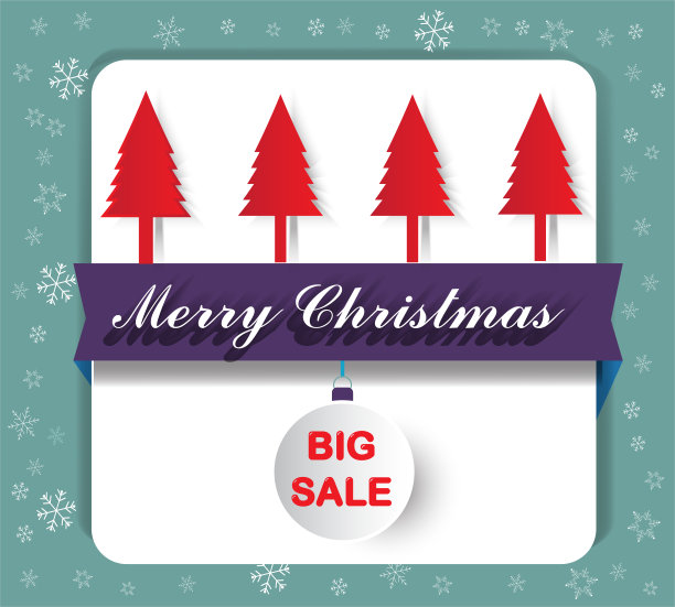 销售横幅与树大商店在2021年圣诞季现代设计向量图片下载