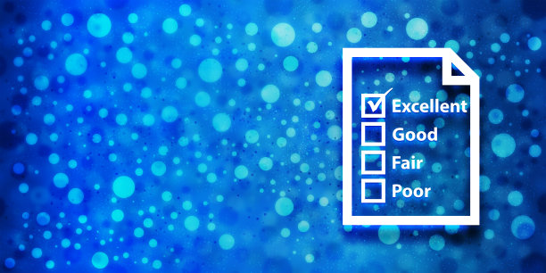 问卷图标特别光滑的散景蓝色横幅背景闪闪发光的插图图片下载