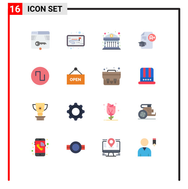 16个创意图标的现代标志和符号图片下载
