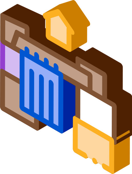 无家可归的纸板房子等距图标图片下载