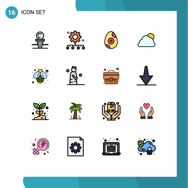 通用图标符号组16现代扁平图片下载