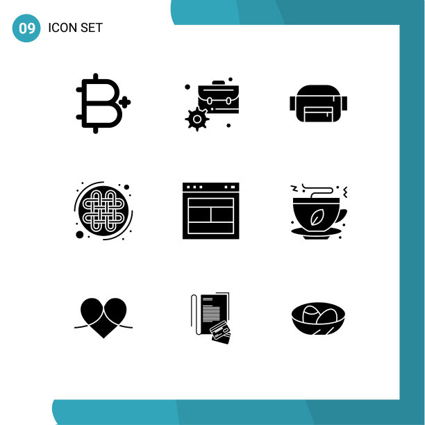 9个适用于网络和移动的通用实体符号图片下载