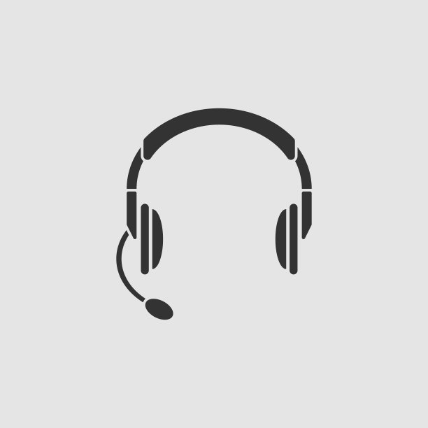 带麦克风的耳机图标图片下载