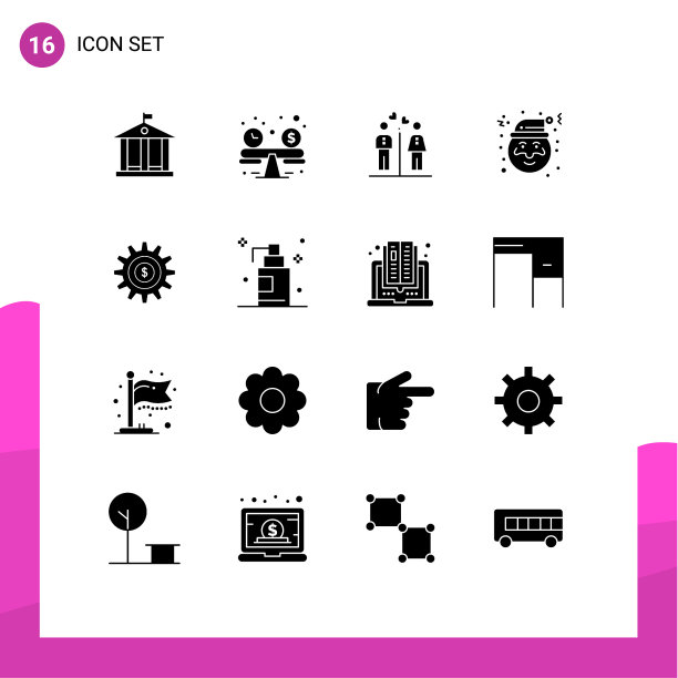 16 .用户界面实心字形包现代图片下载