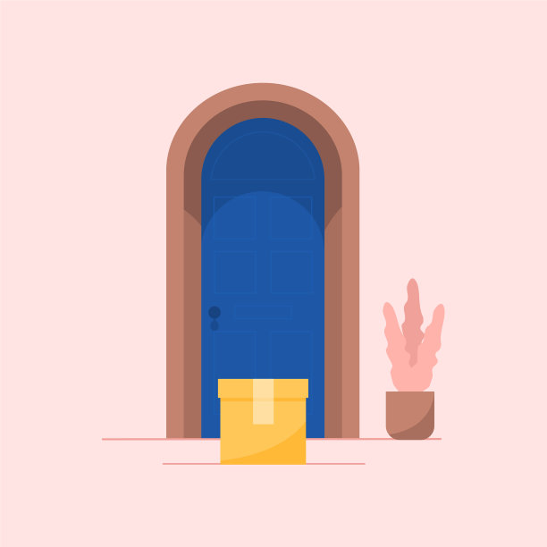 送货上门服务概念包图片下载