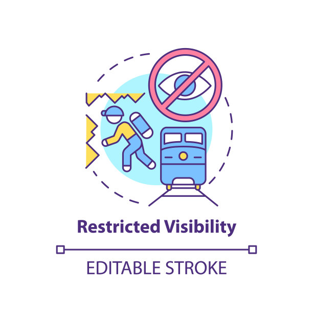 能见度受限概念图标图片下载