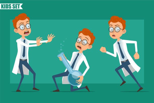 卡通小医生男孩角色集图片下载