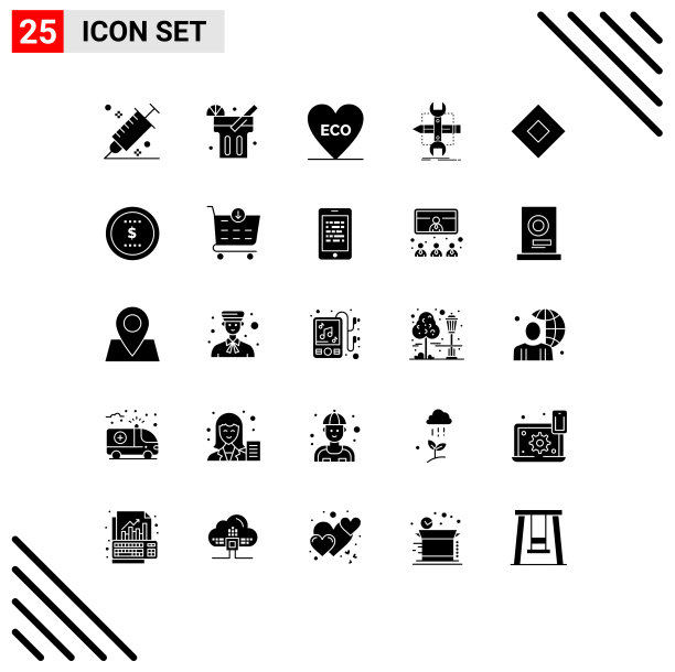 移动界面立体字形设置25个象形文字图片下载