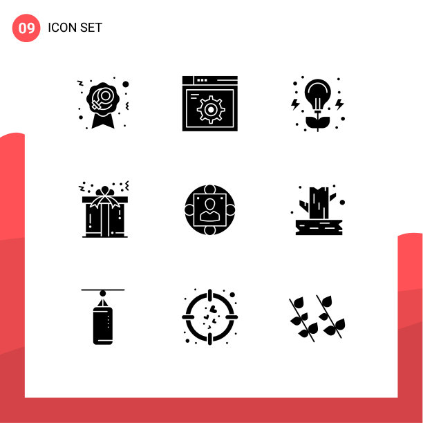 现代集9个立体字形和符号等图片下载