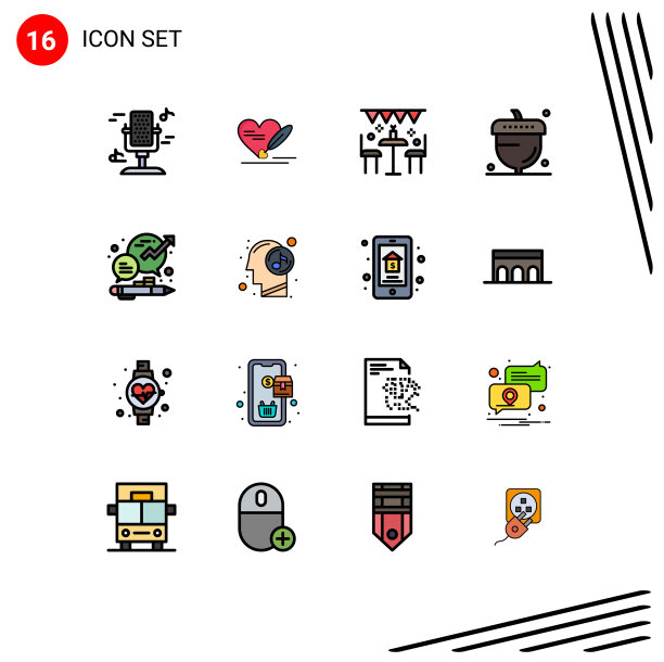 用户界面包16基本平色填充图片下载