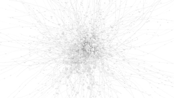 白色的神经元系统图片下载